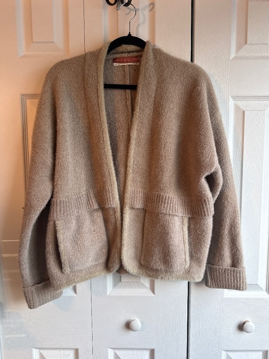 Pilcro Sweaters - PIlcro Anthropologie Tan Metallic Thread open cardigan one size